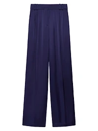 Satin Pleated Trousers