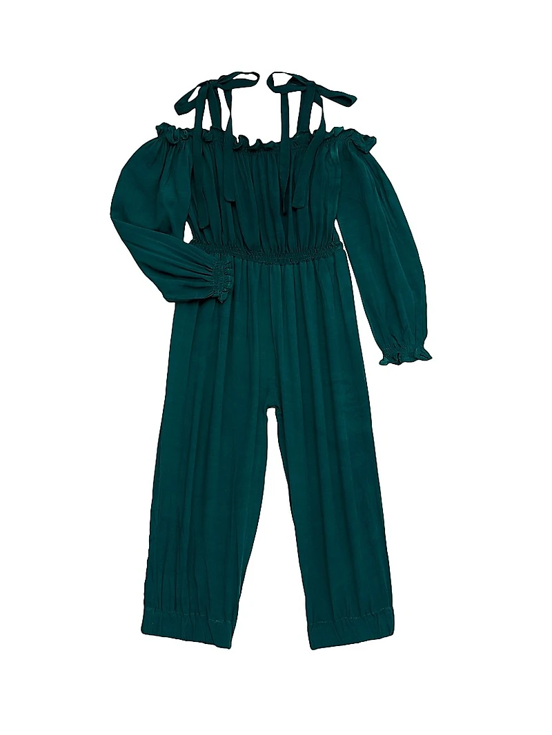 Baby Girl's, Little Girl's & Tamilore Off-The-Shoulder Jumpsuit