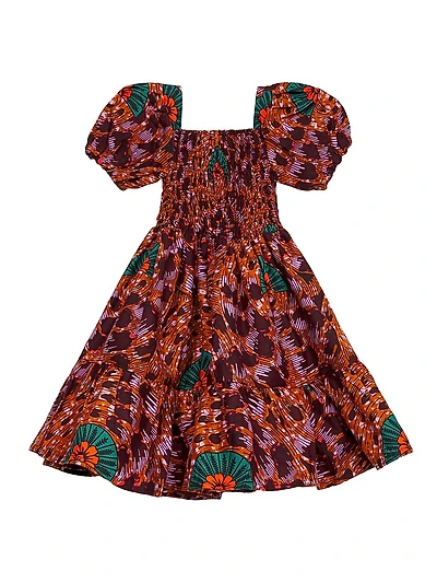 Baby Girl's, Little Girl's & Anu Smocked Puff-Sleeve Dress