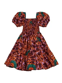 Baby Girl's, Little Girl's & Anu Smocked Puff-Sleeve Dress