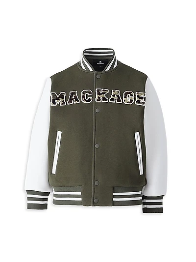 Little Boy's Nels Logo Varsity Jacket