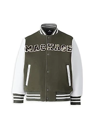 Little Boy's Nels Logo Varsity Jacket