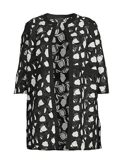 Plus Heritage Two-Tone Lace Jacket