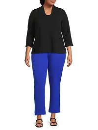 Plus Stretch Deco Crepe Blouse