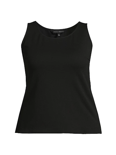 Plus Stretch Crepe Tank