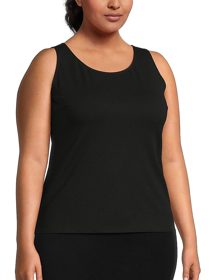 Plus Stretch Crepe Tank