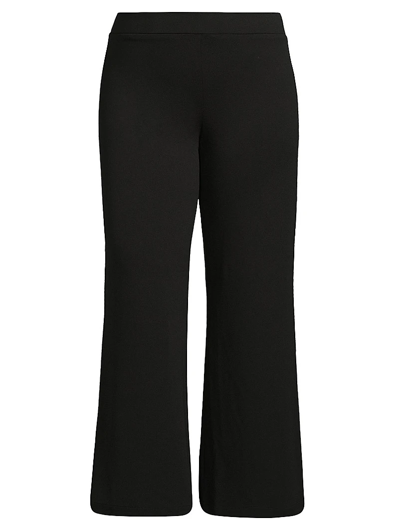 Plus Stretch-Crêpe Wide-Leg Pants