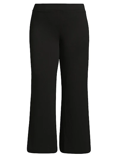 Plus Stretch-Crêpe Wide-Leg Pants