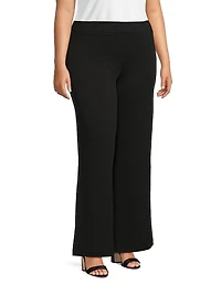Plus Stretch-Crêpe Wide-Leg Pants
