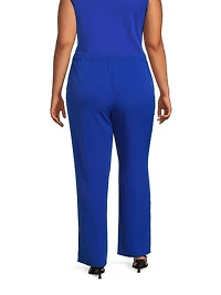 Plus Crêpe De Chine Straight-Leg Pants