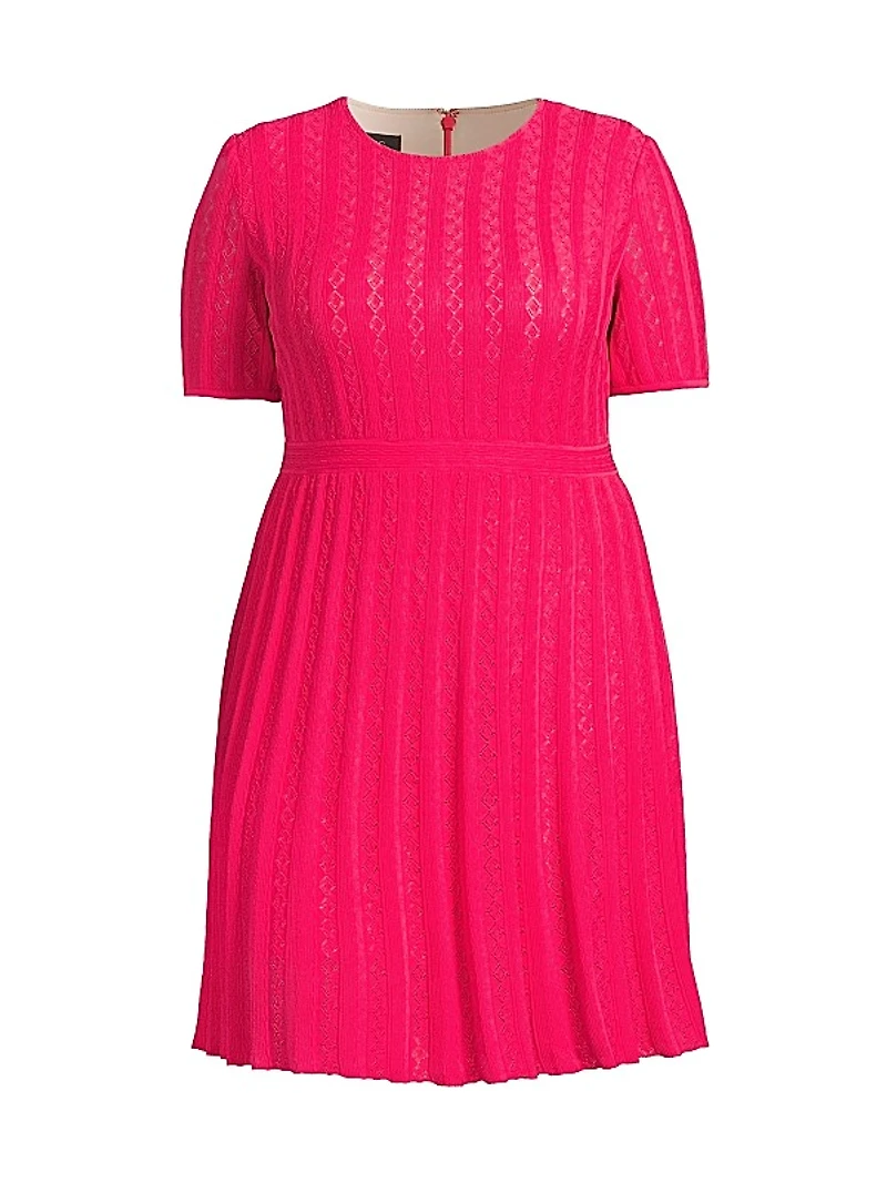 Plus Pointelle-Knit Dress