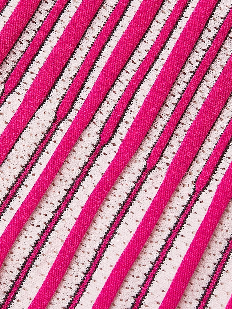 Plus Striped Rib-Knit Top