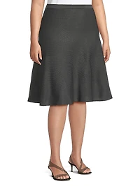 Plus Knit A-Line Midi-Skirt