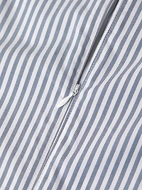 Plus Striped Stretch-Cotton Shirtdress