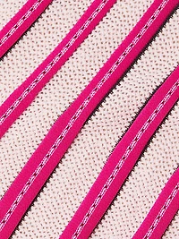 Plus Striped Pointelle-Knit Midi-Skirt