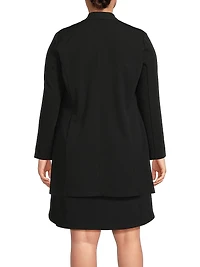 Plus Open Front Deco Crepe Jacket