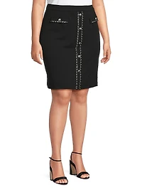 Plus Chain Midi-Skirt