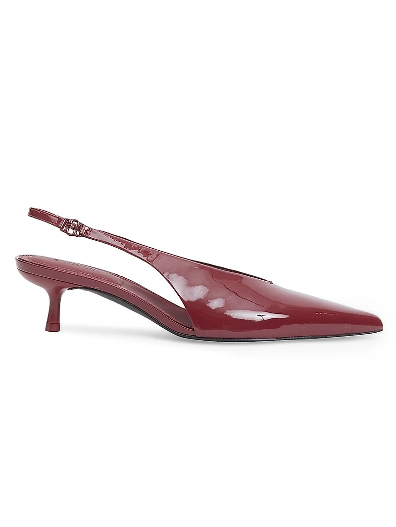 Sylvie 45MM Patent Leather Slingback Pumps