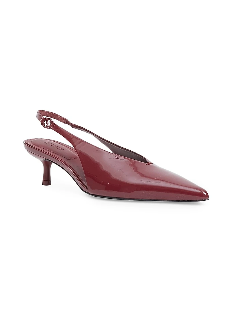 Sylvie 45MM Patent Leather Slingback Pumps