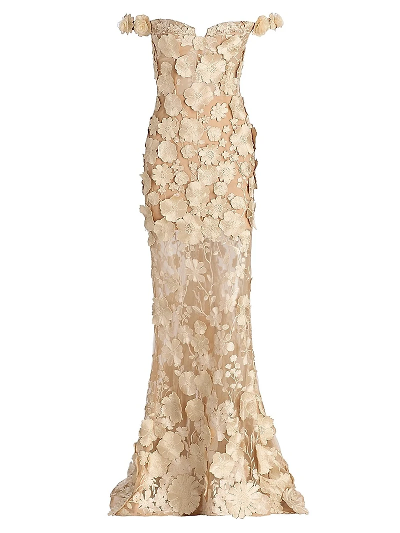 Jasmine Off-The-Shoulder Corset Gown