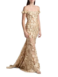 Jasmine Off-The-Shoulder Corset Gown