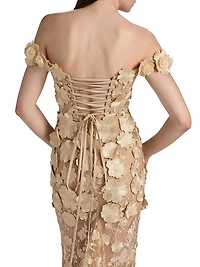 Jasmine Off-The-Shoulder Corset Gown