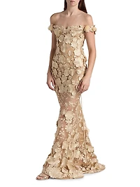 Jasmine Off-The-Shoulder Corset Gown