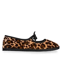 Timeless Brigitte Tiepolo Leopard Cotton Velvet Slippers