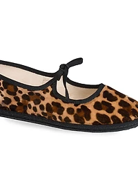 Timeless Brigitte Tiepolo Leopard Cotton Velvet Slippers