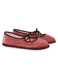 Timeless Brigitte Marie Antoinette Cotton Velvet Slippers