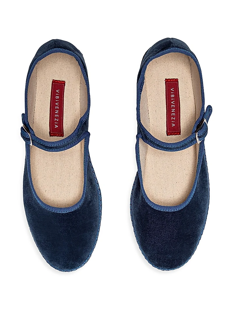 Timeless Delfina Velvet Mary Janes