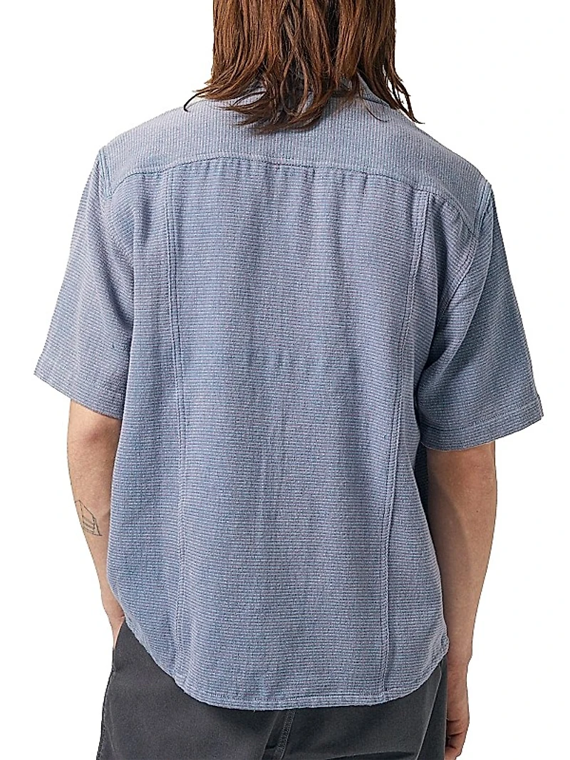 Textured Cotton Camp Shirt