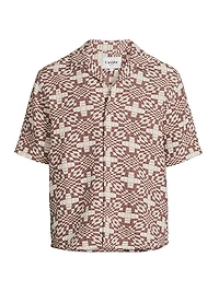 Optic Jacquard Short-Sleeve Shirt