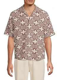 Optic Jacquard Short-Sleeve Shirt