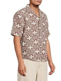 Optic Jacquard Short-Sleeve Shirt