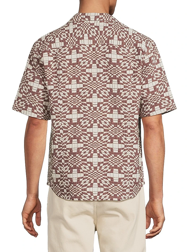 Optic Jacquard Short-Sleeve Shirt