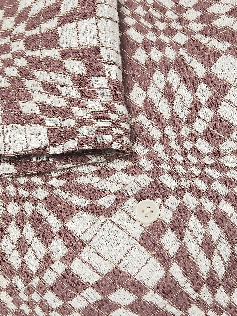 Optic Jacquard Short-Sleeve Shirt