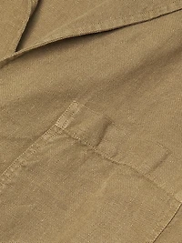 Linen Three-Button Blazer