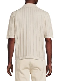 Regular Fit Ladder-Knit Cotton Shirt