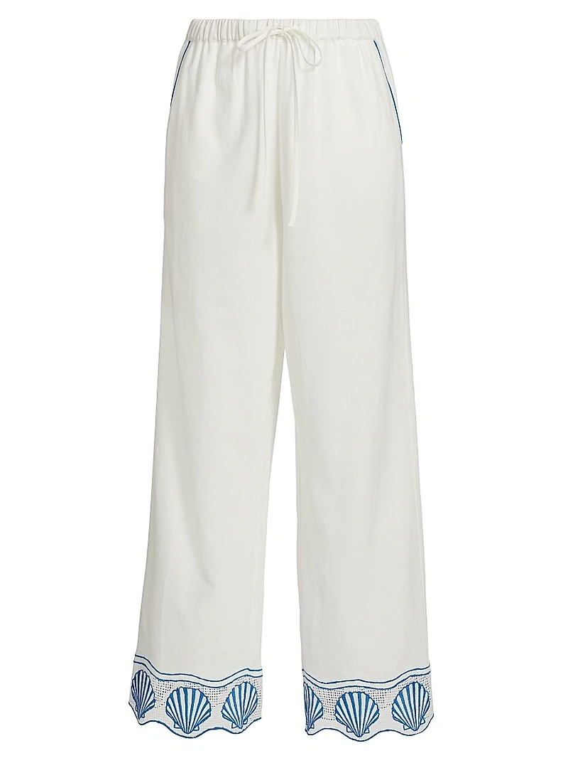 Tildi Cotton-Blend Straight-Leg Pants