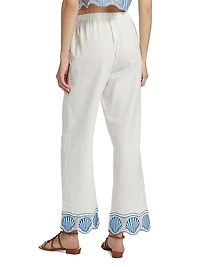 Tildi Cotton-Blend Straight-Leg Pants