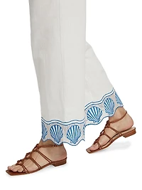 Tildi Cotton-Blend Straight-Leg Pants