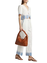 Tildi Cotton-Blend Straight-Leg Pants