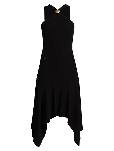 Constanze V-Neck Knit Midi-Dress