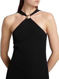 Constanze V-Neck Knit Midi-Dress