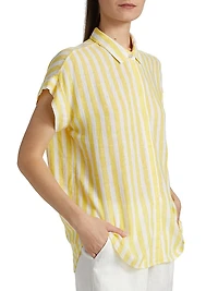 Jamie Striped Linen-Blend Shirt
