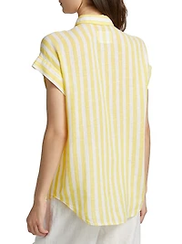 Jamie Striped Linen-Blend Shirt
