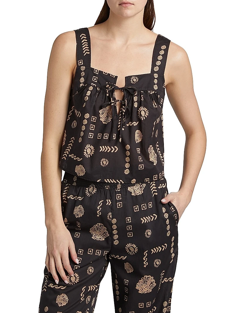 Blythe Abstract Print Cotton Tank