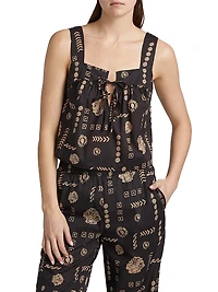 Blythe Abstract Print Cotton Tank