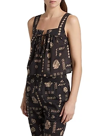 Blythe Abstract Print Cotton Tank